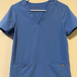 Figs Blue Scrub Top